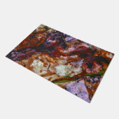 Fire Quartz Crystal Geode Marble Abstract Deurmat (Schuin)