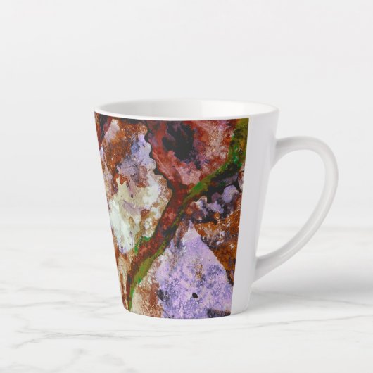 Fire Quartz Crystal Geode Marble Abstract Latte Mok (Rechts)
