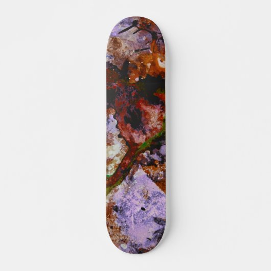Fire Quartz Crystal Geode Marble Abstract Skateboard (Voorkant)
