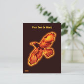 Fire Raven Briefkaart (Staand voorkant)