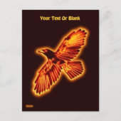 Fire Raven Briefkaart (Voorkant)