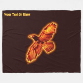 Fire Raven Fleece Deken (Voorkant (Horizontaal))