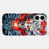 Fire Red Flame Mythical Dragon Head Case-Mate iPhone Case (Achterkant (horizontaal))