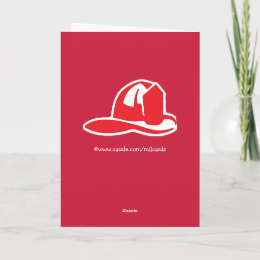 Fire Rescue EMT Custom Birthday Card Kaart (Achterkant)