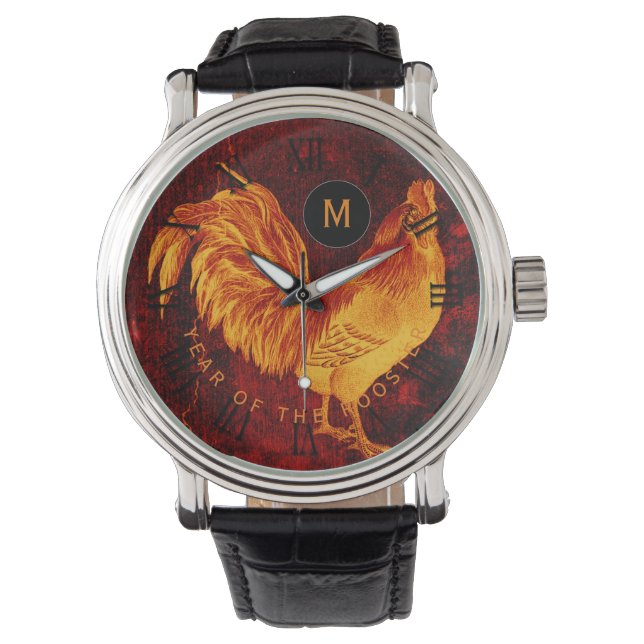 Fire Rooster 2017 Monogram Watch Horloge (Voorkant)