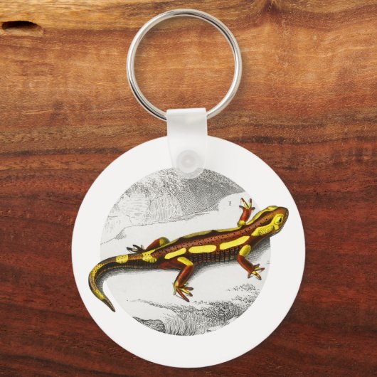 Fire Salamander - Salamandra Sleutelhanger (Voorkant)