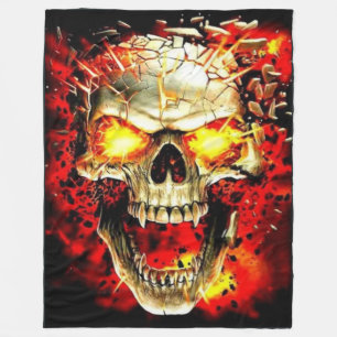 FIRE SKULL FLEECE DEKEN
