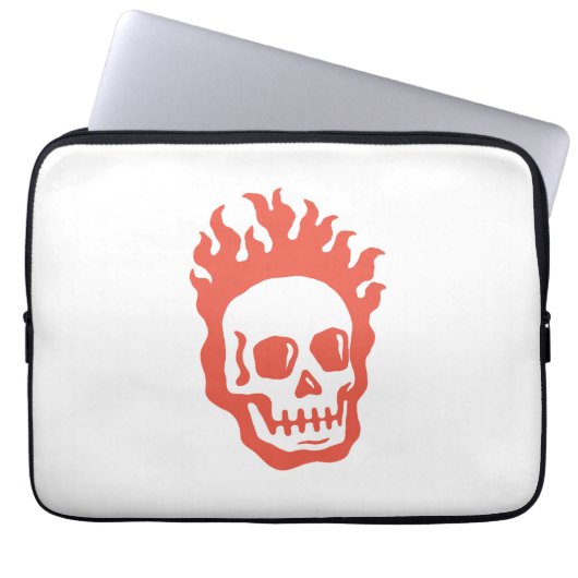 Fire Skull Laptop Sleeve (Voorkant)