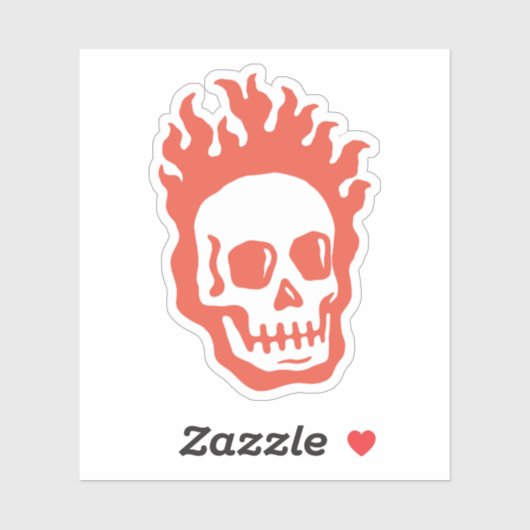 Fire Skull Sticker (Vel)