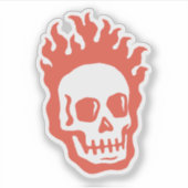 Fire Skull Sticker (Voorkant)