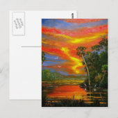 Fire Sky Sunset Briefkaart (Voorkant / Achterkant)