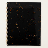 Fire Sparks bedekken je foto brandende as zwart Planner (Voorkant)