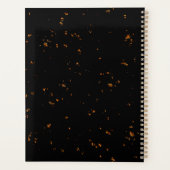 Fire Sparks bedekken je foto brandende as zwart Planner (Achterkant)