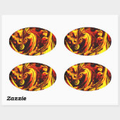Fire Spirit Oval Sticker (Vel)