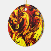 Fire Spirit Round-Ornament Keramisch Ornament (Links)