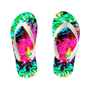 Fire Storm Tie Dye Kinder Teenslippers