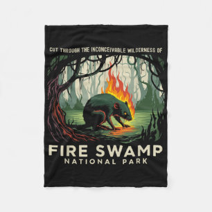 Fire Swamp National Park Camping Wandelberg Fleece Deken