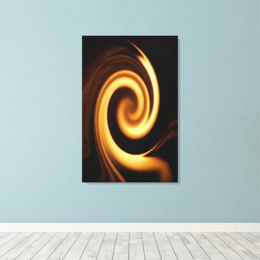 Fire Swirl Canvas Afdruk (Insitu (Houten vloer))
