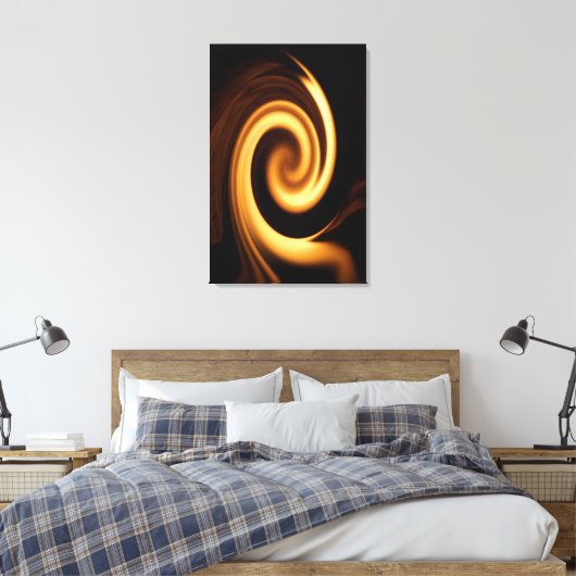 Fire Swirl Canvas Afdruk (Insitu (Slaapkamer))