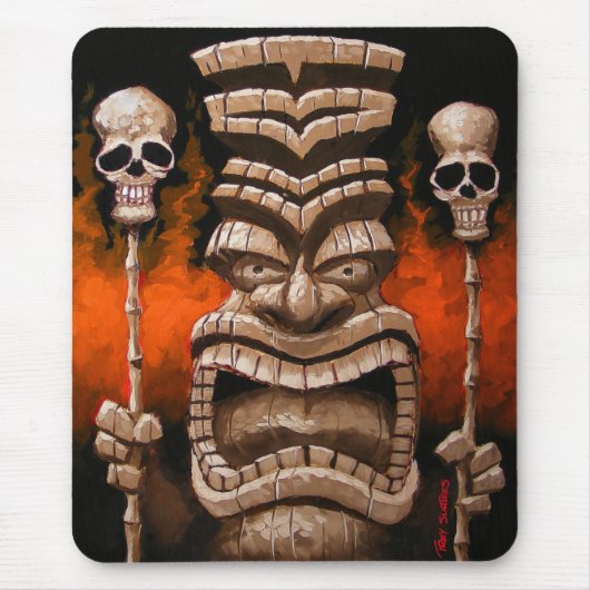 Fire Tiki Mousepad Muismat (Voorkant)