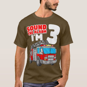 Fire Truck 3 jaar oude brandweerman 3rd Birthday B T-shirt