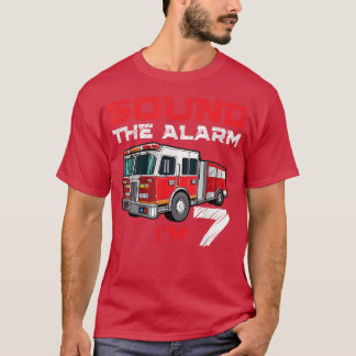 Fire Truck 7th Birthday Boy Future Firefight 7 Y T-shirt