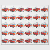 Fire Truck Cadeaupapier (Vlak)
