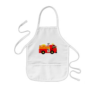 Fire Truck Kinder Schort