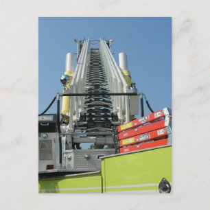 Fire Truck Ladder Briefkaart