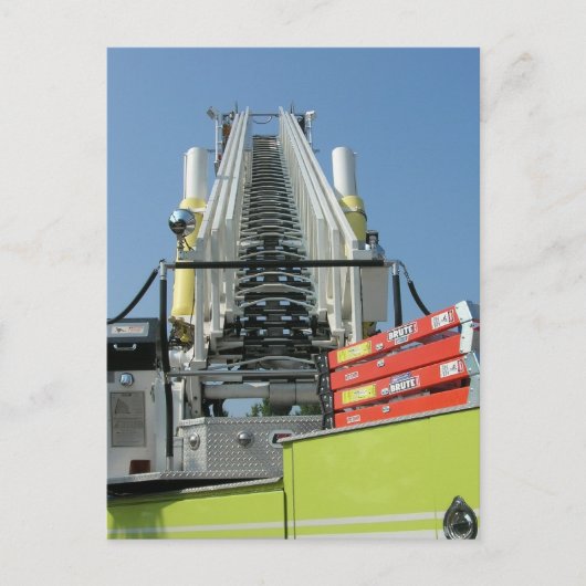 Fire Truck Ladder Briefkaart (Voorkant)
