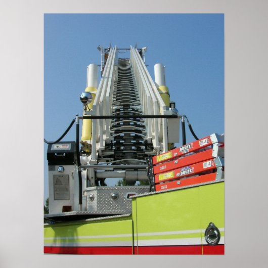 Fire Truck Ladder Poster (Voorkant)