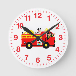 Fire Truck Ronde Klok