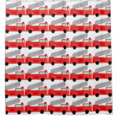 FIRE TRUCK Shower Curtain Douchegordijn (Voorkant)