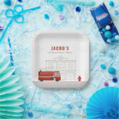 Fire Truck Verjaardagsfeestje Borden Papieren Bordje (Feest)