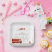 Fire Truck Verjaardagsfeestje Borden Papieren Bordje (Feest)