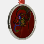 Fire Warrior Metalen Ornament (Rechts)