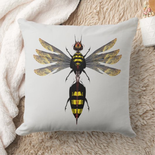 Fire Wasp – Surreal Nature Form Kussen (Deken)