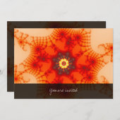 Fire Web - Fractal Art Kaart (Voorkant / Achterkant)