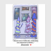 Fire Works Custom-Cut Sticker (Vel)