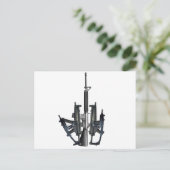 Firearm Middle Finger Briefkaart (Staand voorkant)