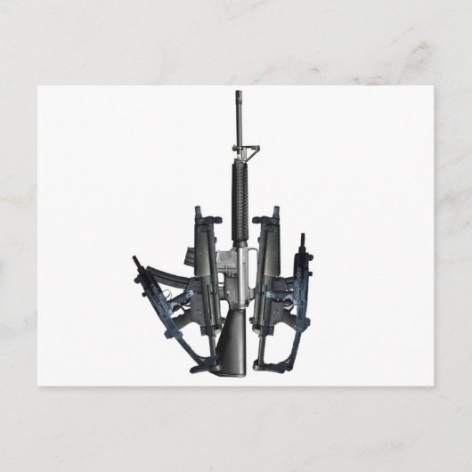 Firearm Middle Finger Briefkaart (Voorkant)