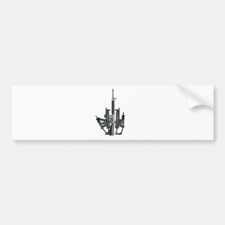 Firearm Middle Finger Bumpersticker
