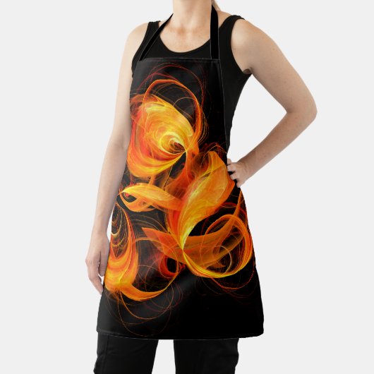 Fireball Abstract Art Apron Schort (Insitu)