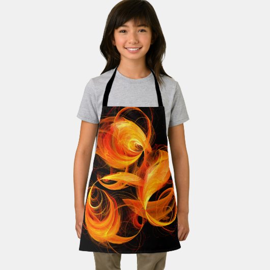 Fireball Abstract Art Apron Schort (Insitu)