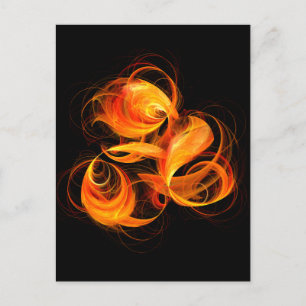 Fireball Abstract Art Briefkaart
