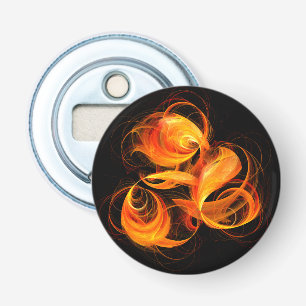 Fireball Abstract Art Button Flesopener