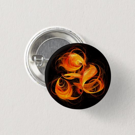 Fireball Abstract Art Button (rond) (Voorkant /achterkant)