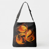 Fireball Abstract Art Cross Body Crossbody Tas (Achterkant)