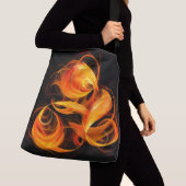 Fireball Abstract Art Cross Body Crossbody Tas (Dichtbij)