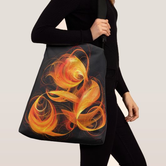 Fireball Abstract Art Cross Body Crossbody Tas (Dichtbij)